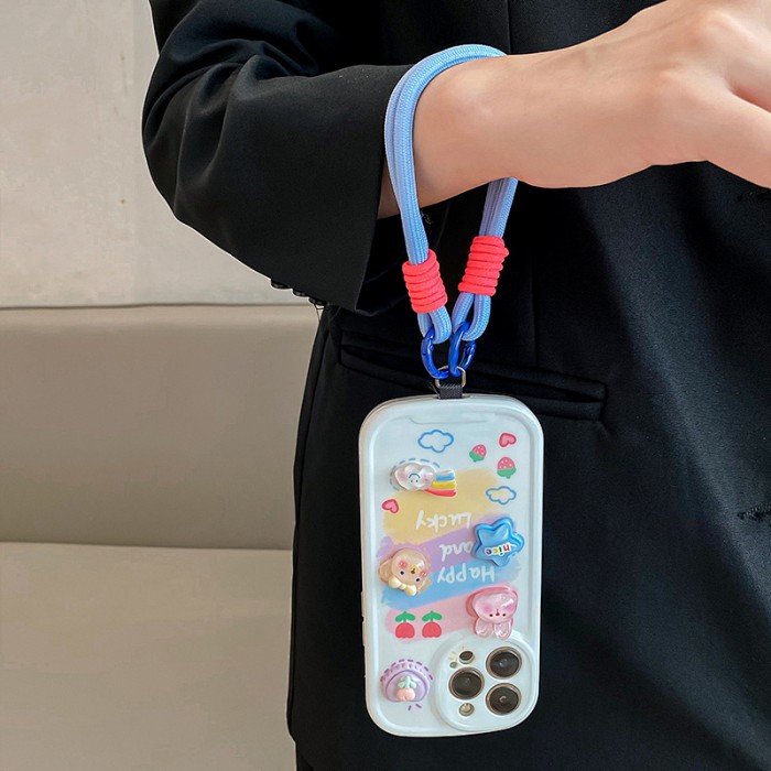 Handcrafted mobile phone lanyard